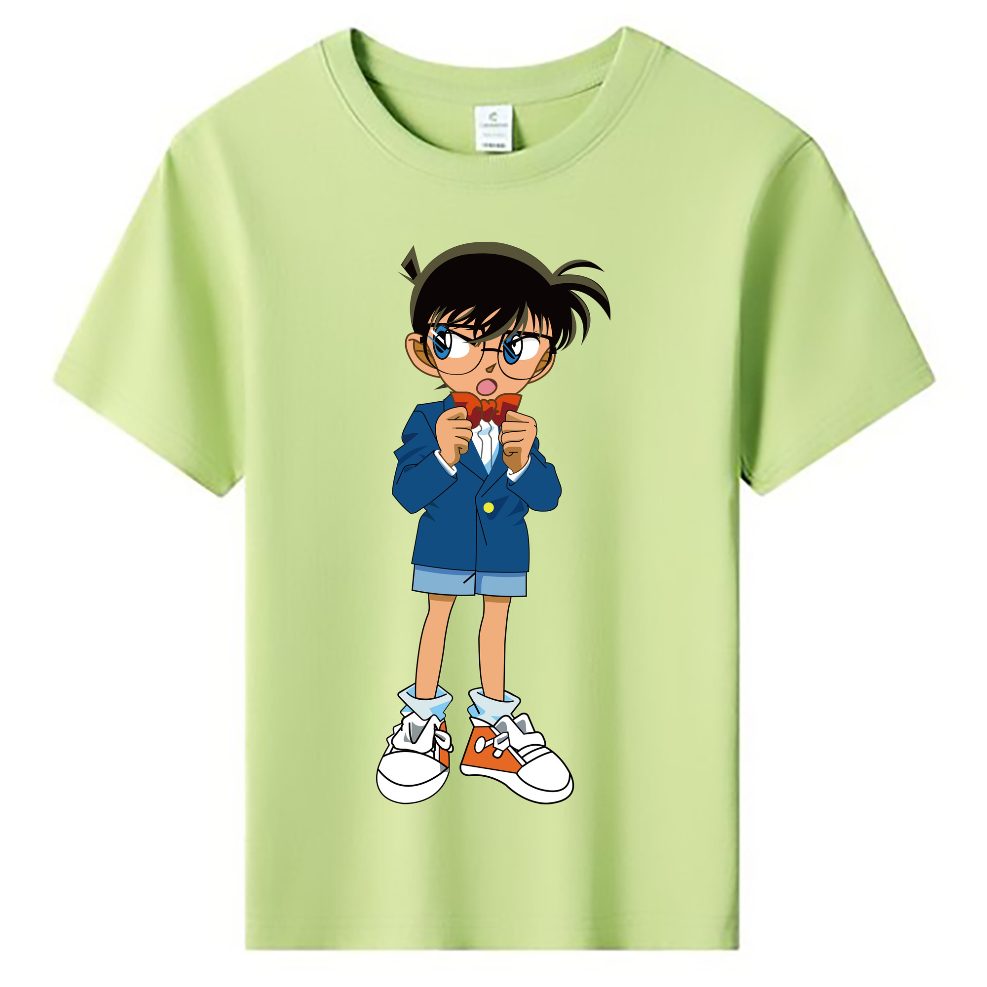 （画像用） 名探偵コナン 江戸川 コナン Detective Conan Conan Edogawa 綿100％キッズTシャツ（フロントプリント）